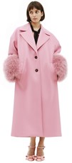 Blumarine Wool coat with fur 214971